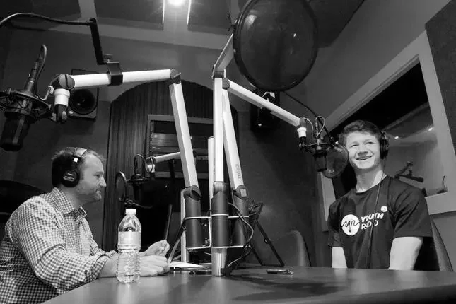 Youth Radio recording a radio interview