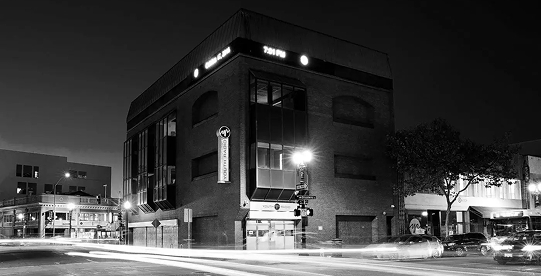 Youth Radio building in Oakland at night