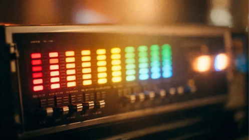 Colourful audio equalizer display